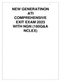 New Generatinon Ati Comprehensive Exit Exam 2023 NGN