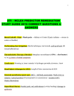 ATI – NCLEX PREDICTOR REMEDIATION STUDY GUIDE 2019 CORRECT QUESTIONS &  ANSWERS