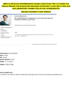 IHUMAN CASE STUDY FOR A 25 YEARS OLD FEMALE REASON FOR ENCOUNTER NEW RASH OUTPATIENT CLINIC