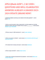 APEA QBank AANP 1, 2 &3 1000+ QUESTIONS AND WELL ELABORATED ANSWERS ALREADY A GRADED 2023/2024