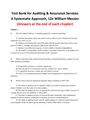 Auditing & Assurance Services A Systematic Approach 12th Edition By William Messier (Test Bank)