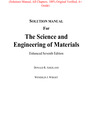 The Science and Engineering of Materials (Enhanced Edition) 7th Edition By Askeland, Wright (Solutions Manual)