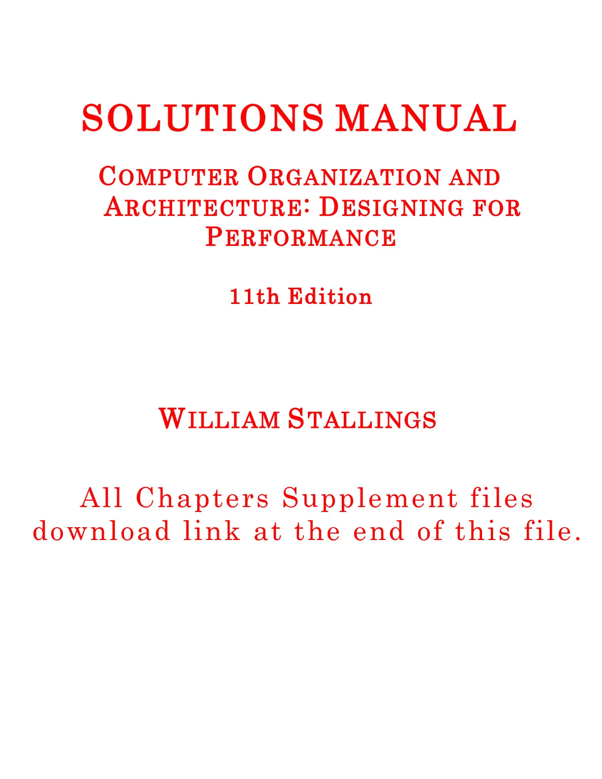 Solutions Manual For Computer Organization and - DocMerit
