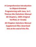 Solutions Manual For A Comprehensive Introduction to Object-Oriented ...