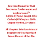 Solutions Manual For Fluid Mechanics Fundamentals and Applications 4th ...