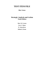 Strategic Analysis and Action 10e Mary Crossan, Cara Maurer, Glenn Rowe, Michael Rouse