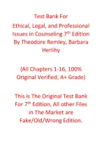 Test Bank For Ethical Legal and Professional Issues in Counseling 7th ...