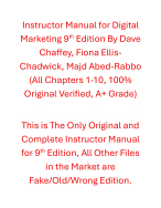Instructor Manual Digital Marketing 9th Edition By Dave Chaffey, Fiona Ellis-Chadwick, Majd Abed-Rabbo