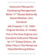 Instructor's Manual with Test Bank For Developing Management Skills 11th (Global Edition) By David Whetten, Kim Cameron