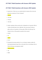 ATI TEAS 7 Math Questions with Answers 2025 Update 16