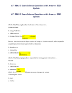 ATI TEAS 7 Exam Science Questions with Answers 2025 Update
