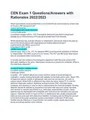 CEN Exam 1 Questions Answers with Rationales 2022/ 2023.