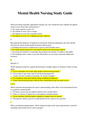Mental Health Nursing Study Guide
