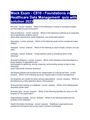 Mock Exam - C810 - Foundations in Healthcare Data Management  quiz with solution 2023