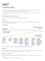 Teaching Topics AQA