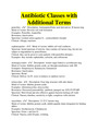 Antibiotic Classes with Additional Terms