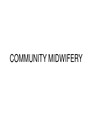 Community midwifery