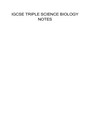 IGCSE Biology  FULL NOTES Triple Award Edexcel