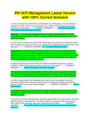 PN VATI Management Latest Version with 100% Correct Answers/ PN VATI Management Latest Version