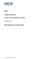 OCR GCE English Literature H472/01: Drama and poetry pre-1900 Advanced GCE Mark Scheme for Autumn