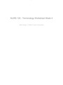 NURS 120 Week 4 Terminology Worksheet  RENAL