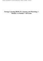 Portage Learning BIOD 151 Anatomy and Physiology 1 Module 1 to Module 7 All Exams Correct Answers