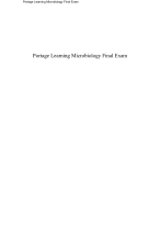 Portage Learning Microbiology Final Exam Correct Answers