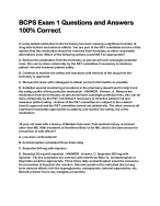 BCPS - Peds Practice Questions and Answers 100% Correct - DocMerit