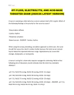 ATI FLUID, ELECTROLYTE, AND ACID-BASE TARGETED EXAM [2025/26 LATEST ...