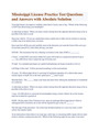 Mississippi License Practice Test Questions and Answers with Absolute Solution