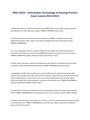 WGU D220 - Information Technology in Nursing Practice Exam (Latest 2023/2024)
