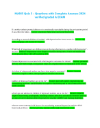 NU665 Quiz 3 – Questions with Complete Answers 2024  verified graded A EXAM