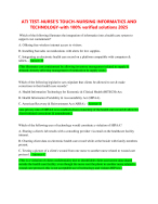 ATI TEST-NURSE'S TOUCH-NURSING INFORMATICS AND TECHNOLOGY-with 100% ...