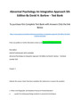 Abnormal Psychology An Integrative Approach 5th Edition By David H. Barlow - Test Bank
