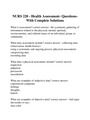 NURS 220 - Health Assessment- Questions- With Complete Solutions