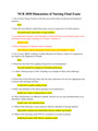 NUR 2058 Dimensions Of Nursing Final Exam Questions And Answers (2020/2021)