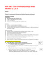 NUR 2063 Exam 1 Pathophysiology Notes: Modules 1, 2, & 3