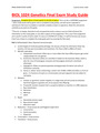 BIOL 1024 Genetics Final Exam Study Guide