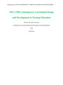 NSG C920 Contemporary Curriculum Design and Development in Nursing Education