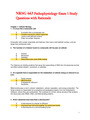 NRSG 663 Pathophysiology-Exam 1 Study Questions with Rationale