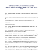 SUFFOLK COUNTY LAW REGARDING LICENSED OCCUPATIONS HOME IMPROVEMENT TEST STUDY GUIDE 2023 - DocMerit