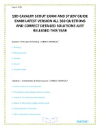 19D CAVALRY SCOUT EXAM AND STUDY GUIDE EXAM - DocMerit