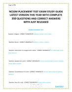 NCSSM PLACEMENT TEST EXAM STUDY GUIDE LATEST VERSION THIS YEAR WITH ...
