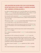 APEA QUESTION BANK PRACTICE TEST EXAM 2025/2026 - DocMerit