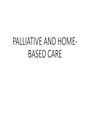 Palliative nursing