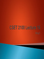 CSET 2100 Lecture 16: Audio.