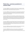 Pobre Ana – summary questions & answers 2023