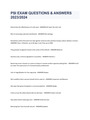 PSI EXAM QUESTIONS & ANSWERS 2023/2024