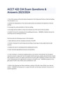 ACCT 422 CIA Exam Questions & Answers 2023/2024