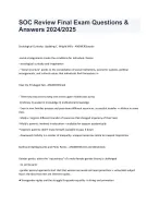 SOC Review Final Exam Questions and Answers 2024/2025 - DocMerit